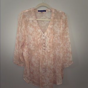 Rose & Olive Blush and Cream Sheer Tunic